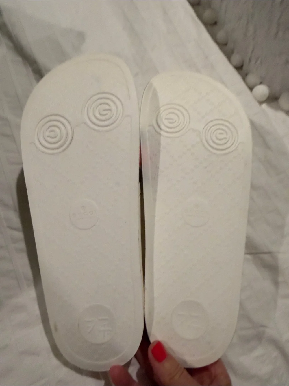 Gucci Ivory Slides with Red and Green signature Stripe